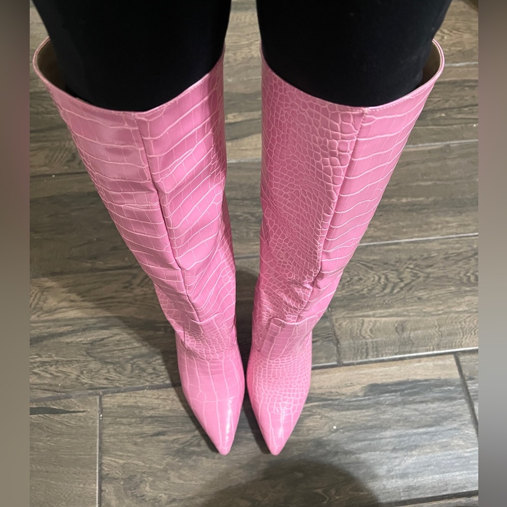 Pink boots